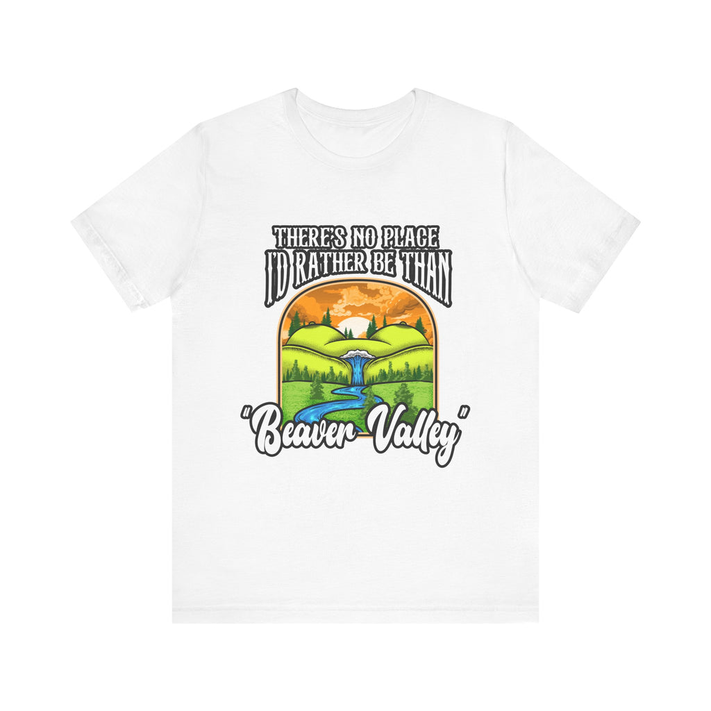 Beaver Valley Graphic Tee, Casual T-Shirt, Travel Shirt, Nature Lover Gift, Outdoor Adventure Apparel