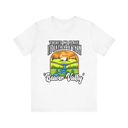 Beaver Valley Graphic Tee, Casual T-Shirt, Travel Shirt, Nature Lover Gift, Outdoor Adventure Apparel